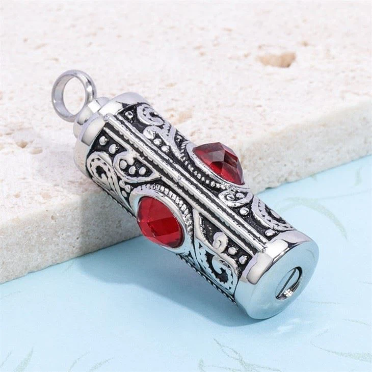 cylinder necklace for ashes