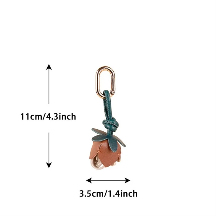 Luxury Rose Keychain | Leather Flower Bud Charm Elegant best