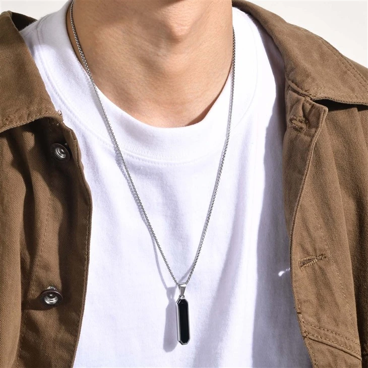 Enamel Bar Pendant Necklace high quality