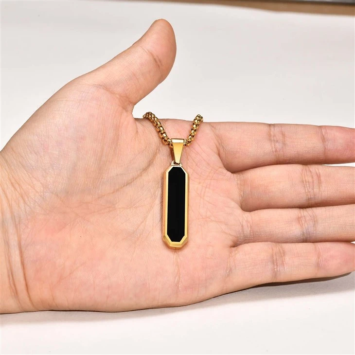 Enamel Bar Pendant Necklace high quality