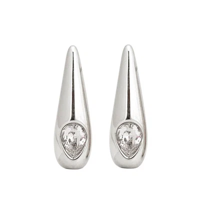 Bông tai đính đá Zircon hình giọt nước