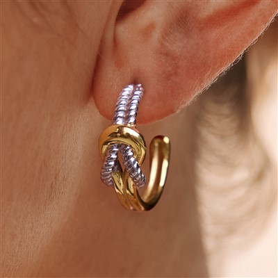 Vòng thắt nút hai tông màu bằng thép không gỉ